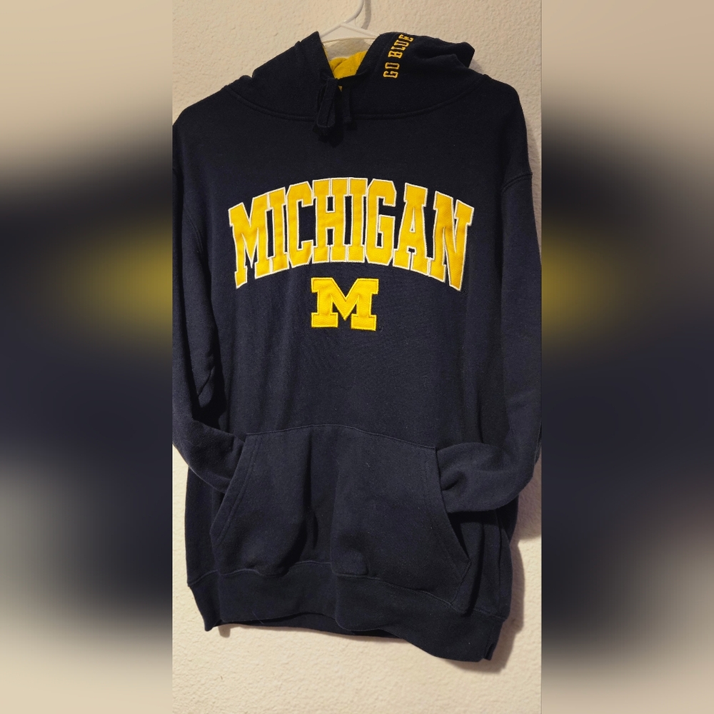 Michigan State Navy and Yellow Hoodie